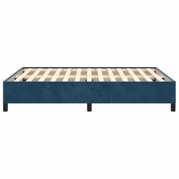 vidaXL Sängram utan madrass mörkblå 140x200 cm sammet 347328