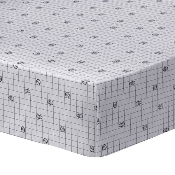 Drap housse barntryck 100% bomull - SPIDERMAN HERO - Vit - 90x190/200cm
