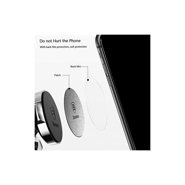 Magnetisk skiva - Baseus - Iron - Vit - Biltillbehör - För smartphone