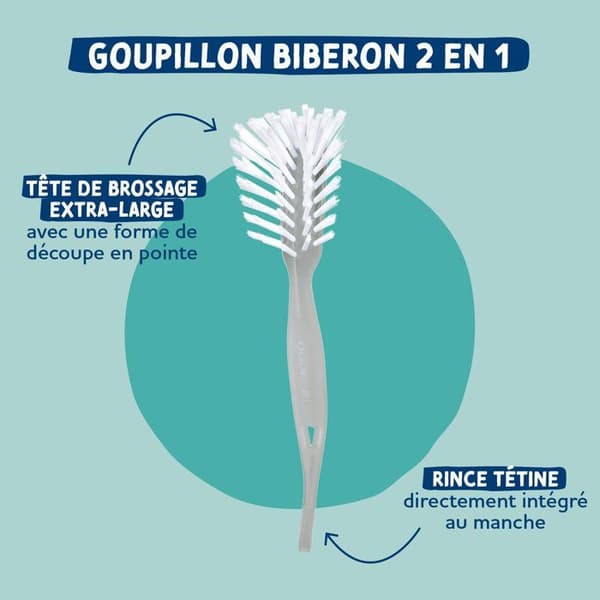 Goupillon 2-i-1 - DODIE - Grå