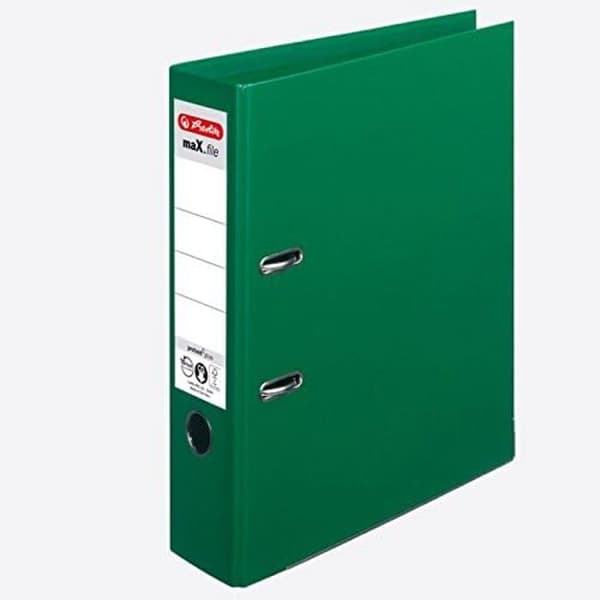 Häftpärm - HERLITZ - maX.file Protect Plus - Polypropylen - Rygg på 80 mm - Grön