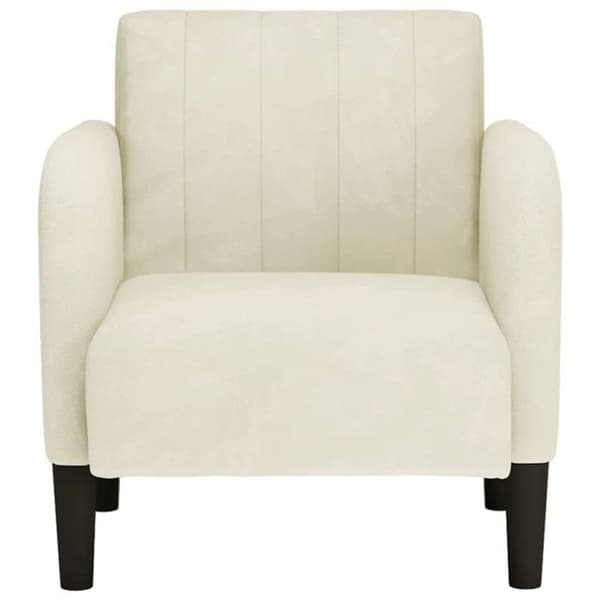 Fauteuil med armstöd crème 54 cm sammet
