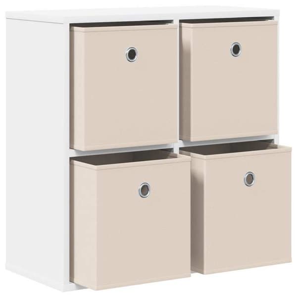 vidaXL Buffé med låda Vit 59,5 x 27 x 57 cm 8000532