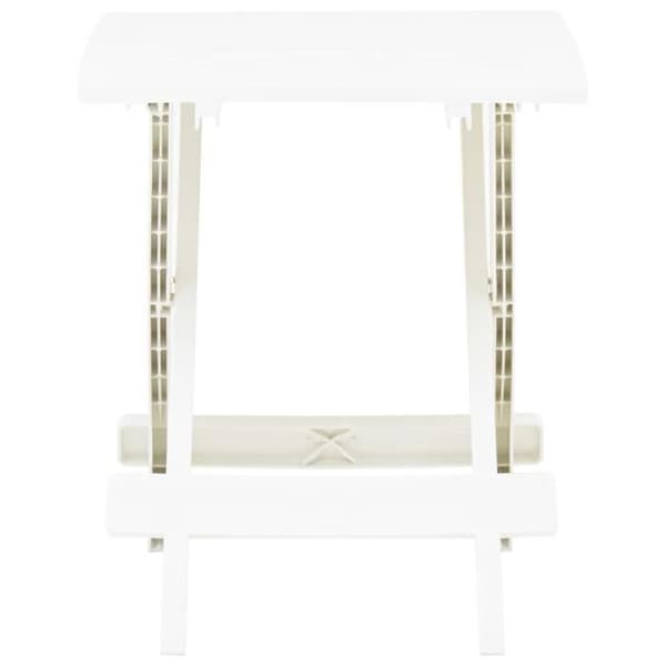 Fällbord för trädgård - VIDAXL - 45x43x50 cm - Plast - Vit - Fällbar