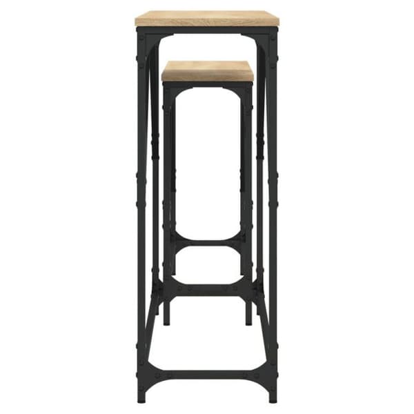vidaXL häckande konsolbord 2 st Sonoma Oak Engineered Wood 837803