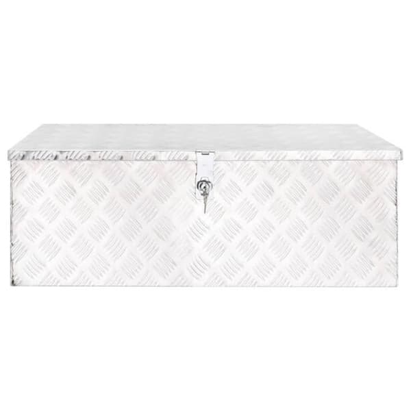 vidaXL Förvaringslåda Silver 90x47x33,5 cm Aluminium 152254