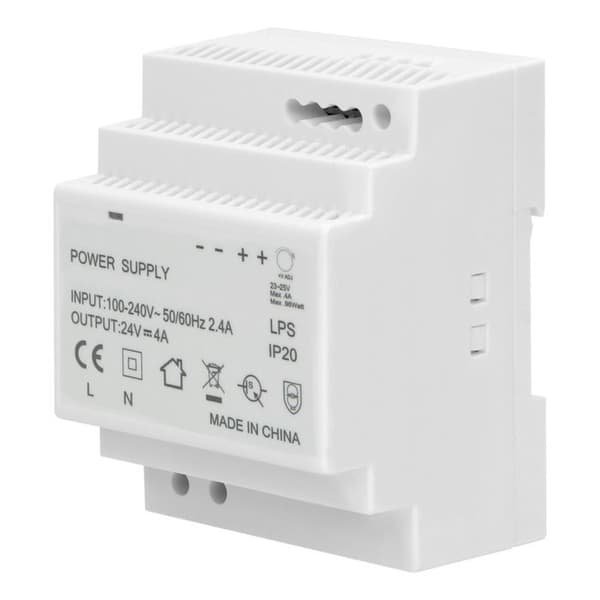Kraftkälla Konstant Spänning 24v 4a 100w - 4 Moduler - Transformator 220v - 24v Dc