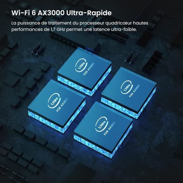 Mesh WiFi-system - TENDA - Nova MX12 - WiFi 6 AX3000 - 3 Noder - Täckning 330 m²