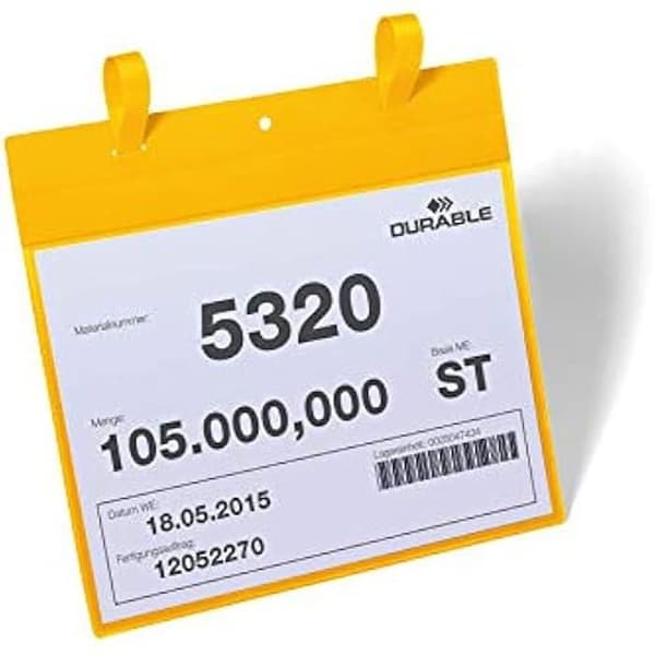 Logistikficka - HÅLLBAR - 175104 - Förpackning med 50 - A4 liggande - Gul