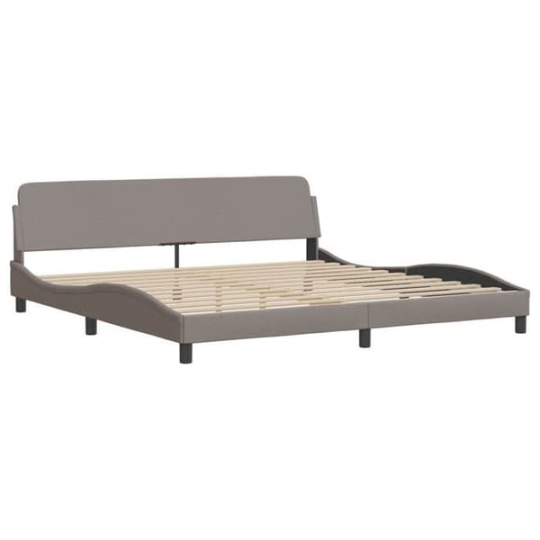vidaXL Dover sängram taupe 200x200 cm tyg 373249