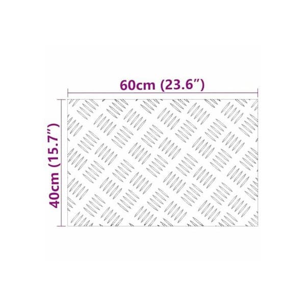Antislip trappsteg - vidaXL - 60x40 cm - Silver - Aluminium - Rektangulär - 4-pack