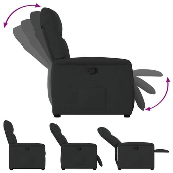 vidaXL Recliner Svart Tyg 4015544