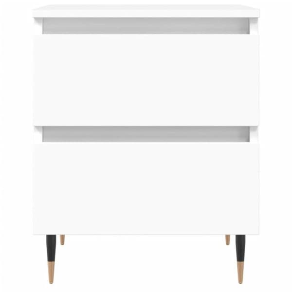 vidaXL Sängbord Vit 40x35x50 cm Ingenjörsträ 826860