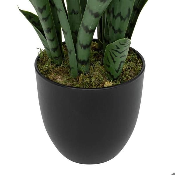 Konstgjord växt sansevieria Toby svart kruka H90cm