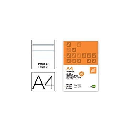 Liderpapel Refill med 4-håls marginal - RA07