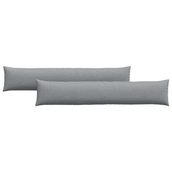 vidaXL Soffkuddar 2 st Ljusgrå 200 x 40 cm tyg 42013868