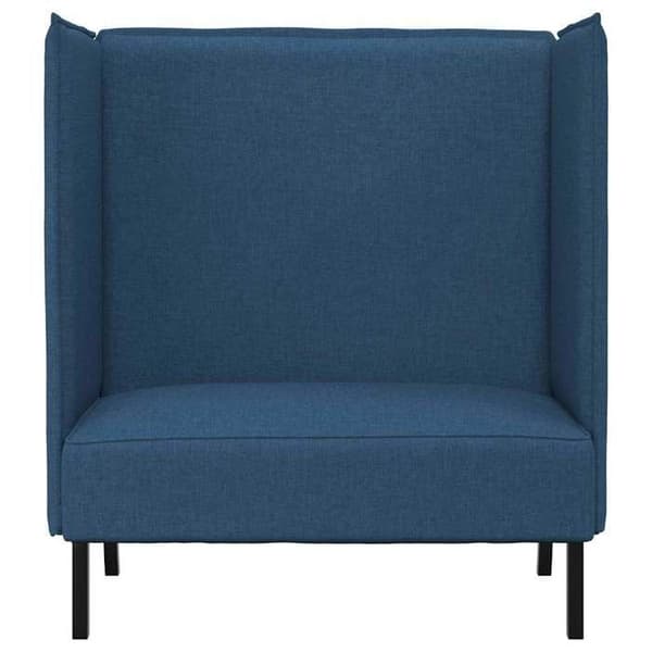 Blå Soffa med Högt Ryggstöd 109 x 56 x 121 cm tyg