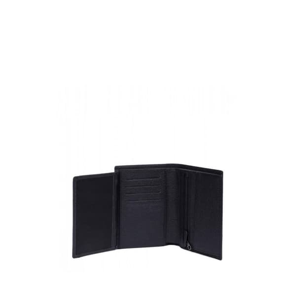 Läderplånbok Hexagona Ref 57672 svart 9.5*13*2 cm