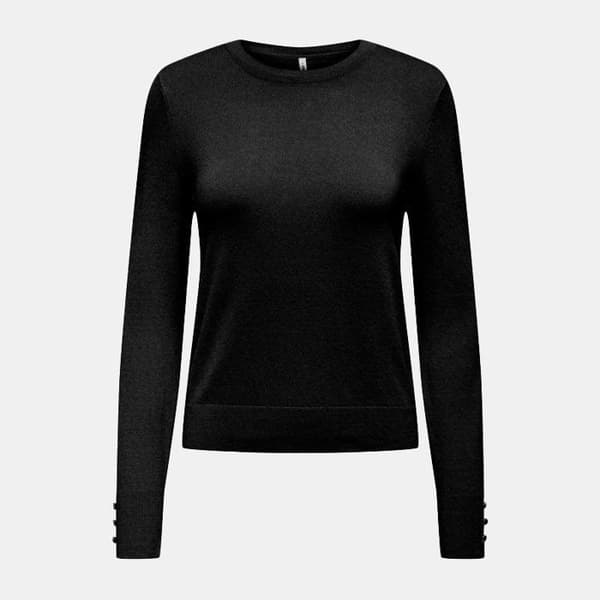 Pull Minna kol rund i mjuk stickad dam ONLY