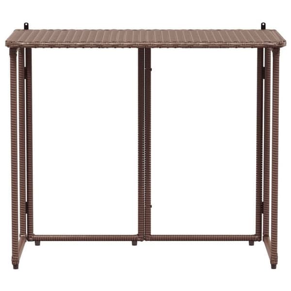 Fällbart trädgårdsbord - Brun - 90 x 51 x 75 cm - Polyrotin - 4 personer