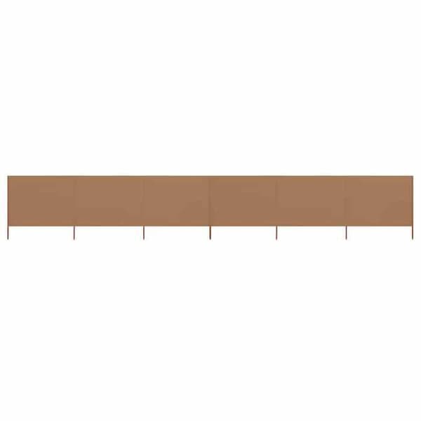 vidaXL 6 Panel Room Divider Tyg 800x120 cm Taupe