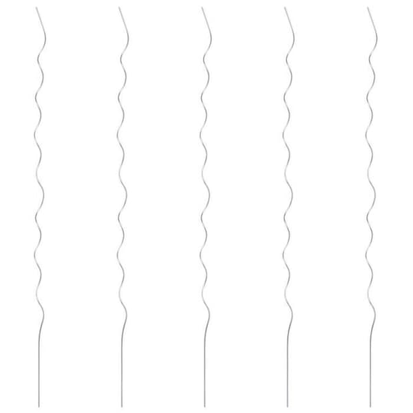 vidaXL Spiralväxtstöd 5 st Galvaniserat stål 170 cm