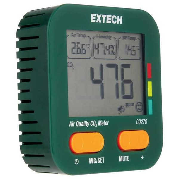 Extech Luftkvalitetsmätare temperatur, luftfuktighet, CO2, kondensationspunkt