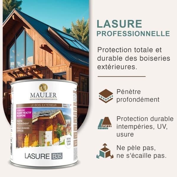 Lasure - MAULER - B35-2,5L - Satiné - Mörk Ek