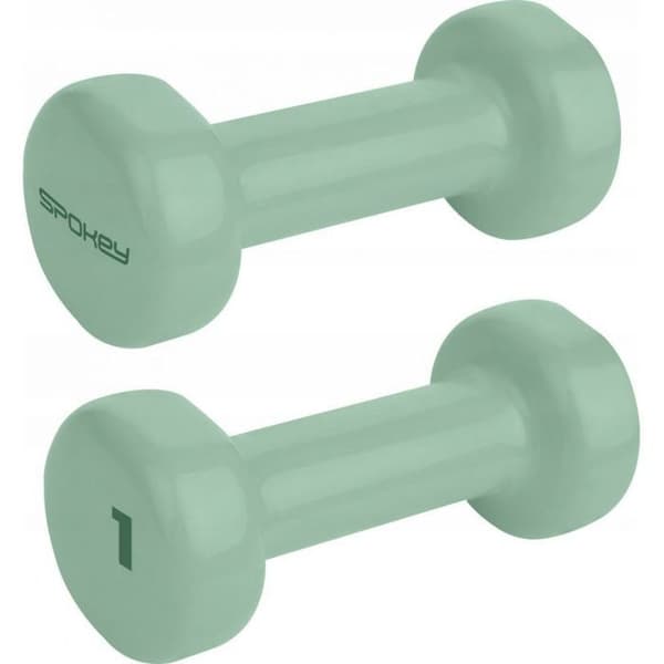 Spokey Shape Vinylhantlar 2 x 1 kg – set om 2, grön
