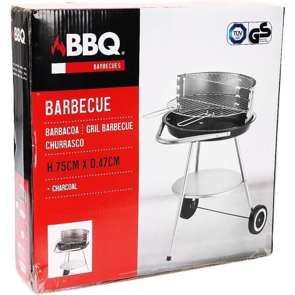 BBQ Grill för trädgård i förkromad kol 47 x 75 cm KO-C83000450