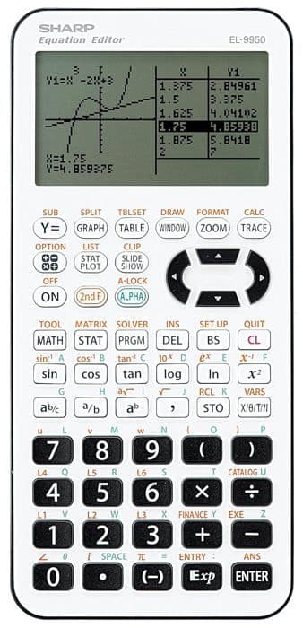 SHARP EL-9950 - Pocket finansiell kalkylator, 22 siffror, 8 rader, 4 batterier
