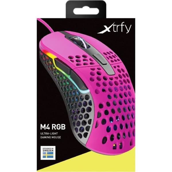 XTRFY Gamingmus M4 lättviktig - Rosa