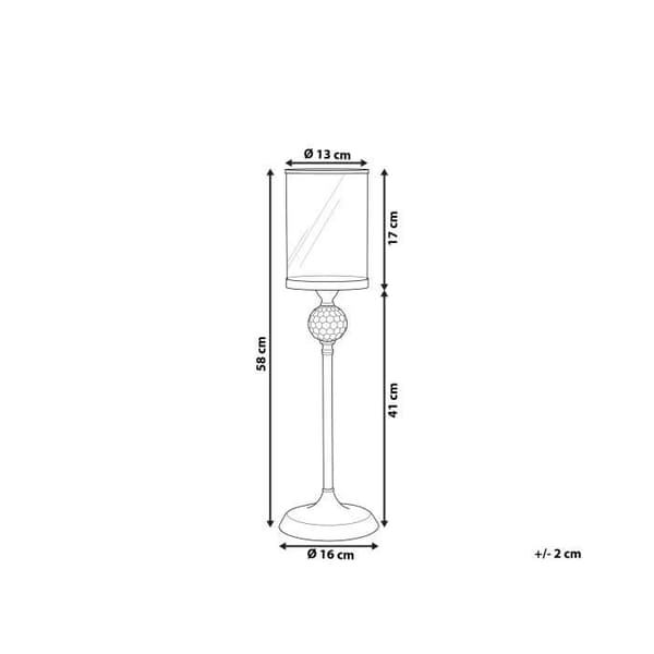 Silverfärgad pelarljusstake 58 cm COTUI