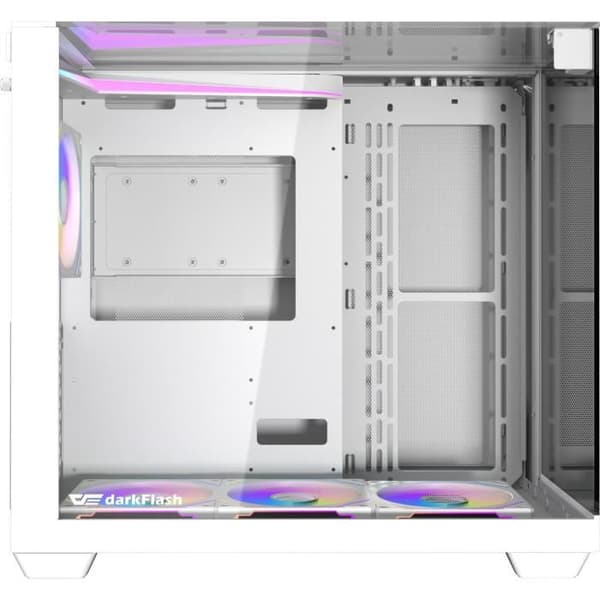PC-chassi - Darkflash - TH285 Vit - Midad - ATX-format - 4x120mm A-RGB - Vit