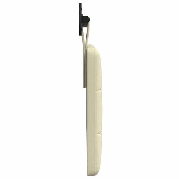 vidaXL Väggmonterad sänggavel Creme Konstläder 42031877