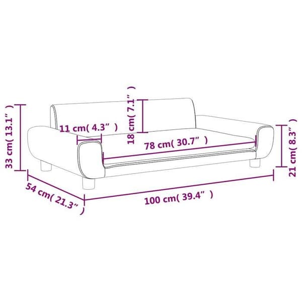 vidaXL Barnsoffa brun 100x54x33 cm sammet, mini soffa, mini soffa-stol, mini soffa för barn, soffa av 3196384