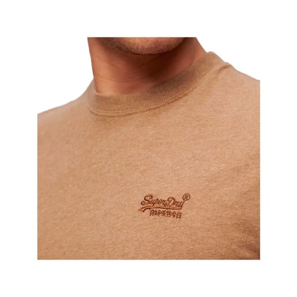 T-shirt Superdry Herr Essential Brun Bomull