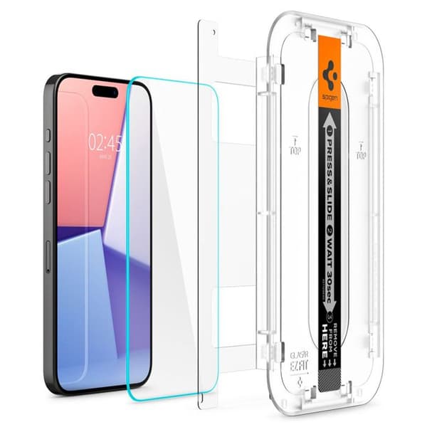 Skyddsglas - Spigen - Glas.tR EZ Fit - iPhone 15 Pro Max - 0,2 mm - 9H hårdhet