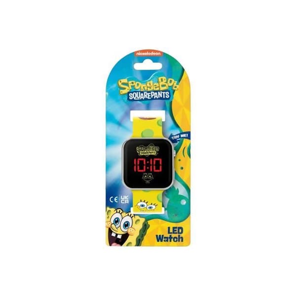 LED-klocka - ACCUTIME - SpongeBob - Digital urtavla - Plastarmband - Unisex barn