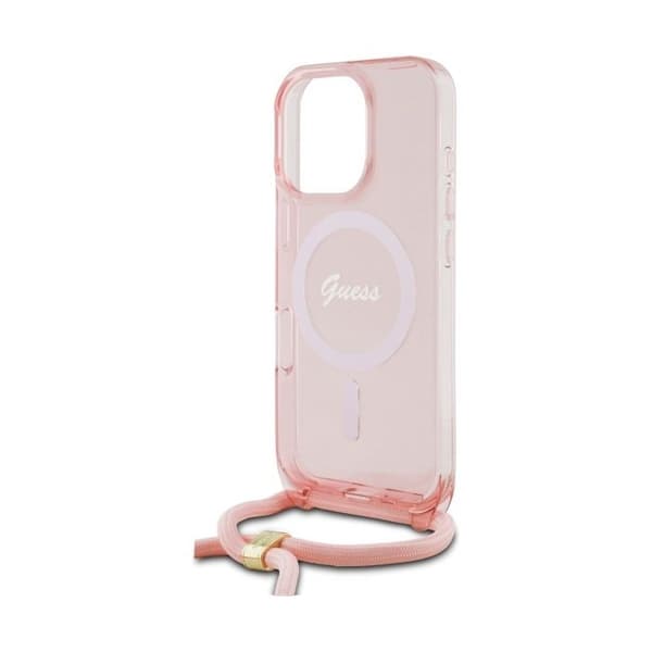 Guess MagSafe-fodral för iPhone 16 Pro, rosa