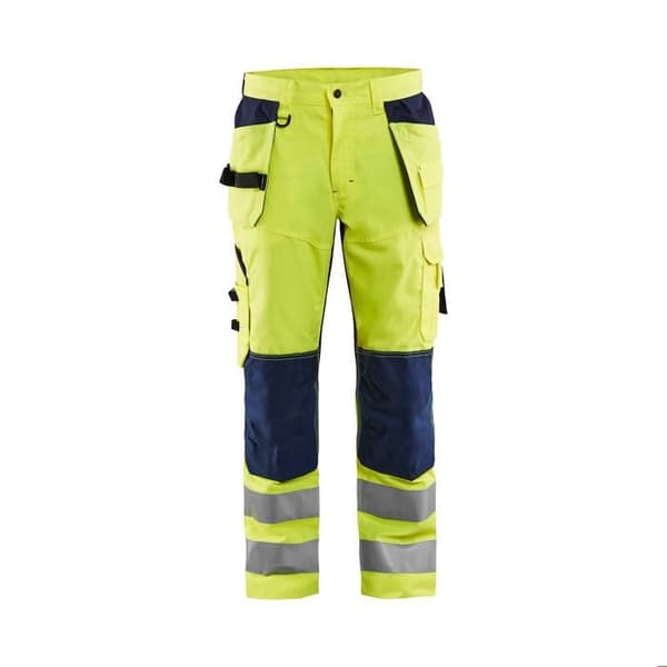 Arbetsbyxor med stretchfickor Blaklader - fluorescerande orange/grön