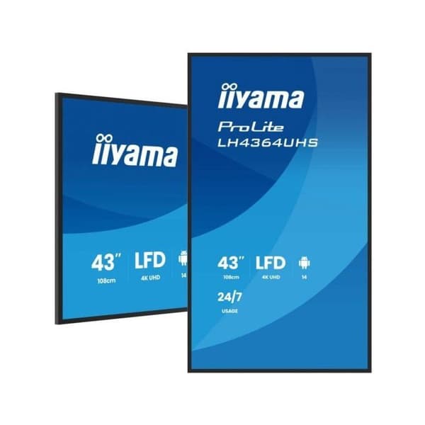 Digital display screen - IIYAMA - Prolite LH4364UHS-B1AG - 4K UHD - 43 tum - Android 14 OS