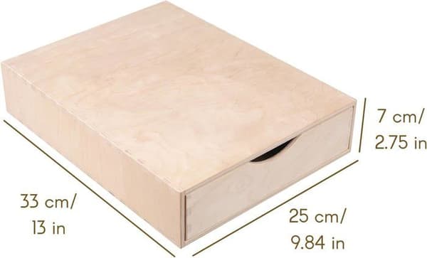Mini byrå av trä - Creative Deco - 1 låda - 33x25x7 cm - Office Organizer Förvaring