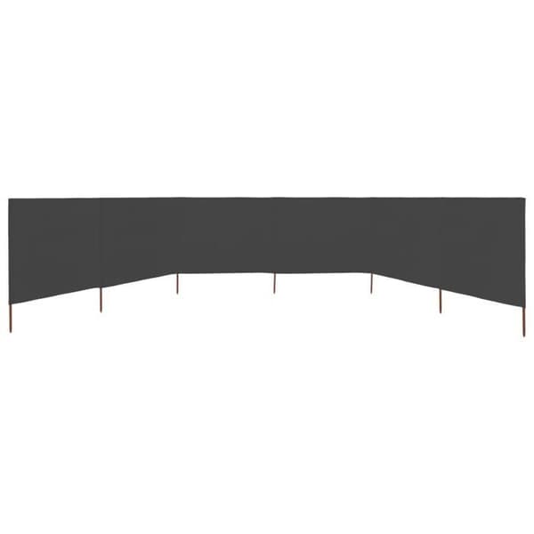 vidaXL Skärm 6 paneler Tyg 800 x 80 cm Grå 44545