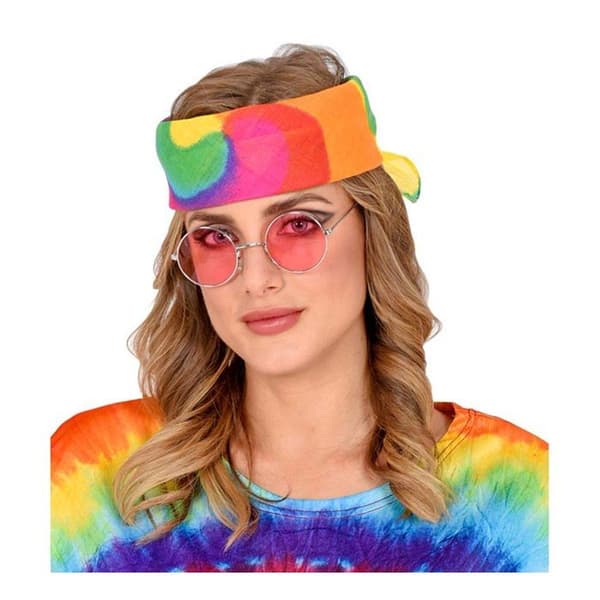 Multifärgad hippie tie-dye sjal 55x55 cm