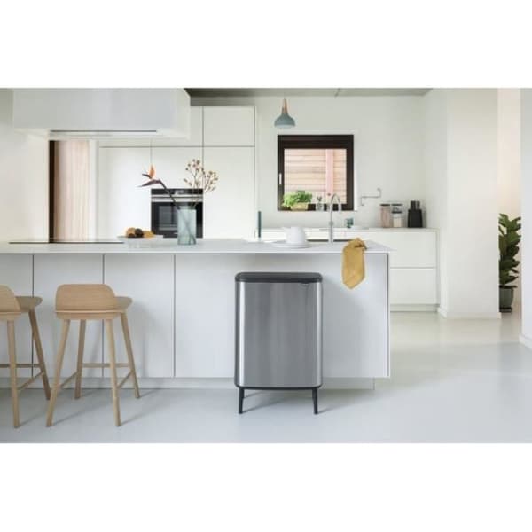 BRABANTIA Bo Touch Bin Hi - 2x30 L - Matt stål Fingeravtryckssäker