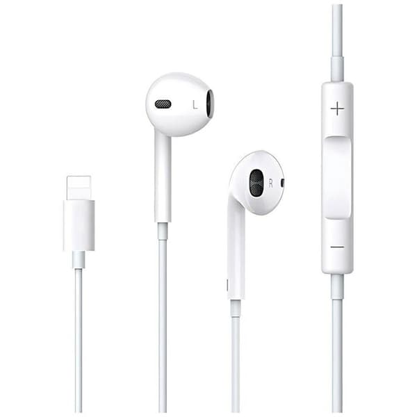 Lightning stereo headset - USAMS - för iPhone 7 - Lightning-kontakt - Vit