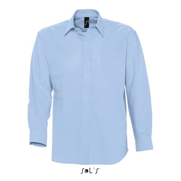 Chemise Sol's Boston - ljusblå