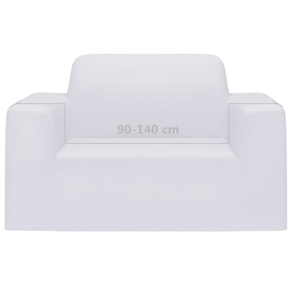 vidaXL Stretch Sofföverdrag Vit Polyester Jersey 332948