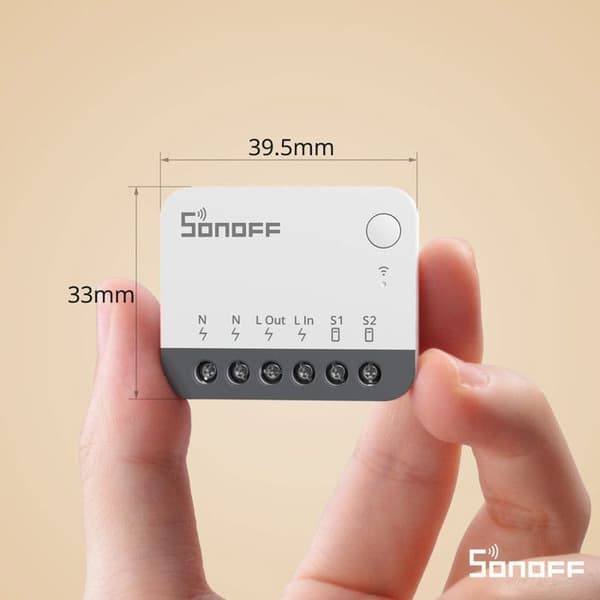 SONOFF 4-pack ZBMINI Smart Zigbee Strömbrytare Extrem ZBMINIR2 Ultra-kompakt Extern Strömbrytarsupport